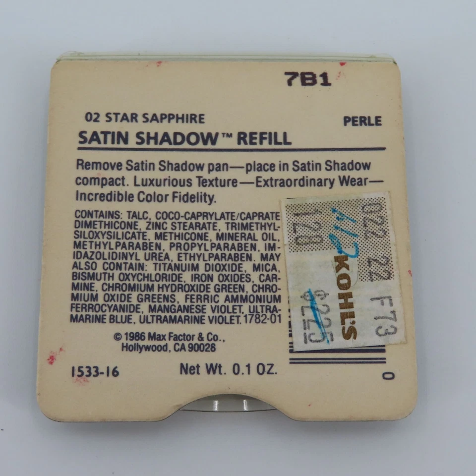 Max Factor 02 Star Sapphire Satin Shadow Refill Eyeshadow 1986 Vintage Deadstock - Image 3 of 4