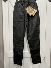 Harley Davidson Leather Pants Women 32/4 Size 4 NWT NEW NOS
