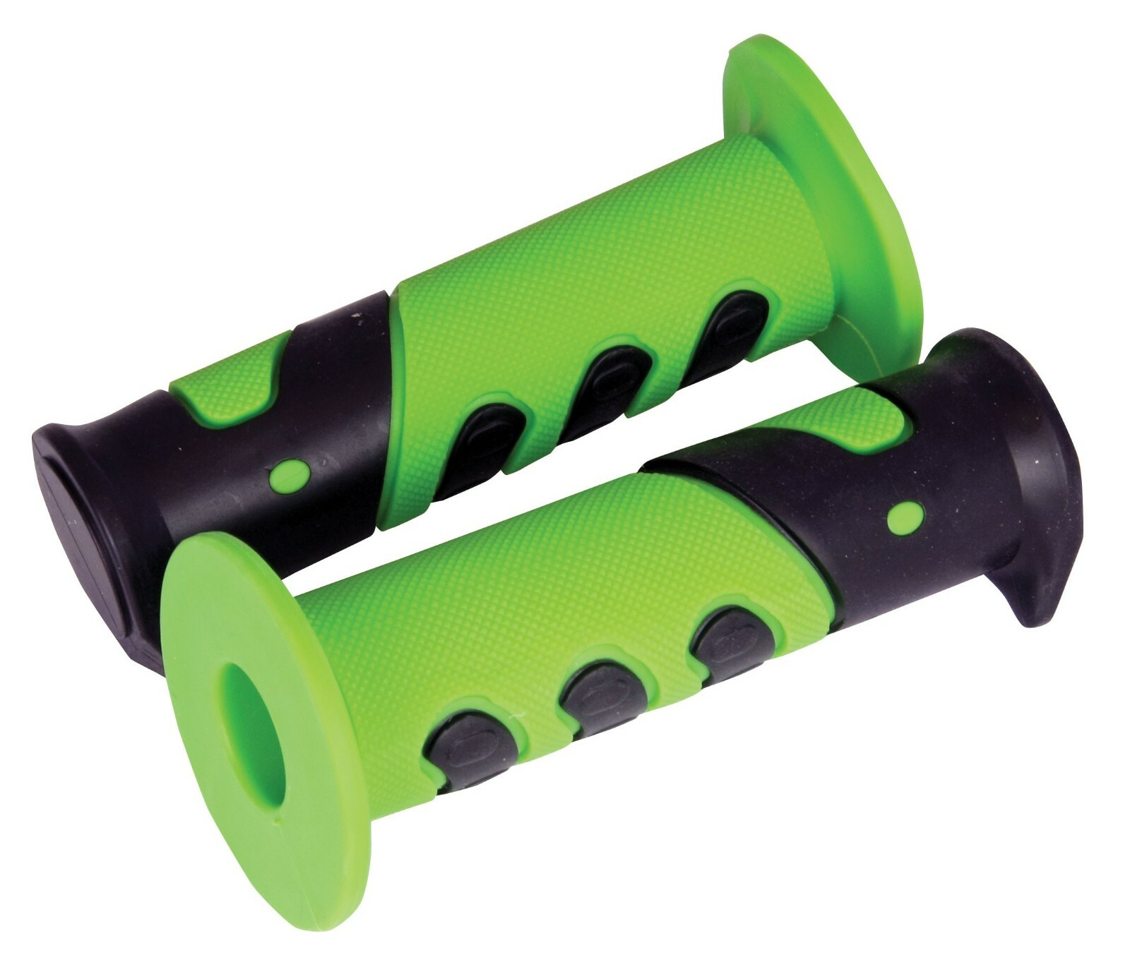 PAIR MX COMPETITION TWO TONE GRIPS - GREEN