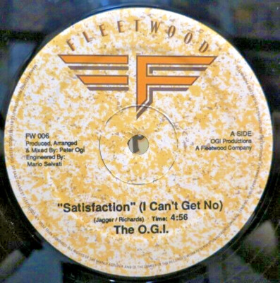 MINT!  The O.G.I.   ''Satisfaction'' (I Can't Get No) 1986 Electronic MAXI (D)