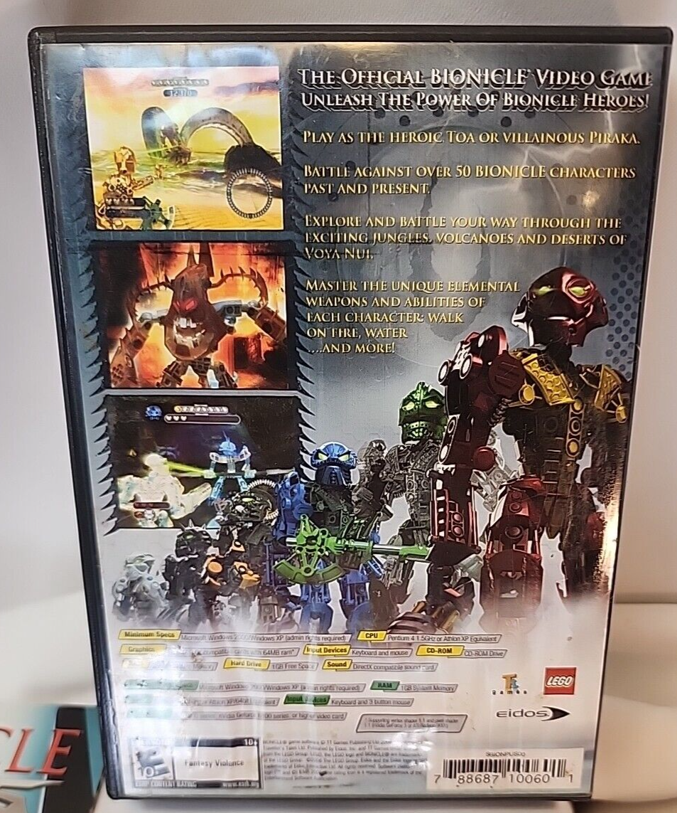 Lego Bionicle Heroes PC CD-Rom 2006 w/ Case & Manual 788687100601