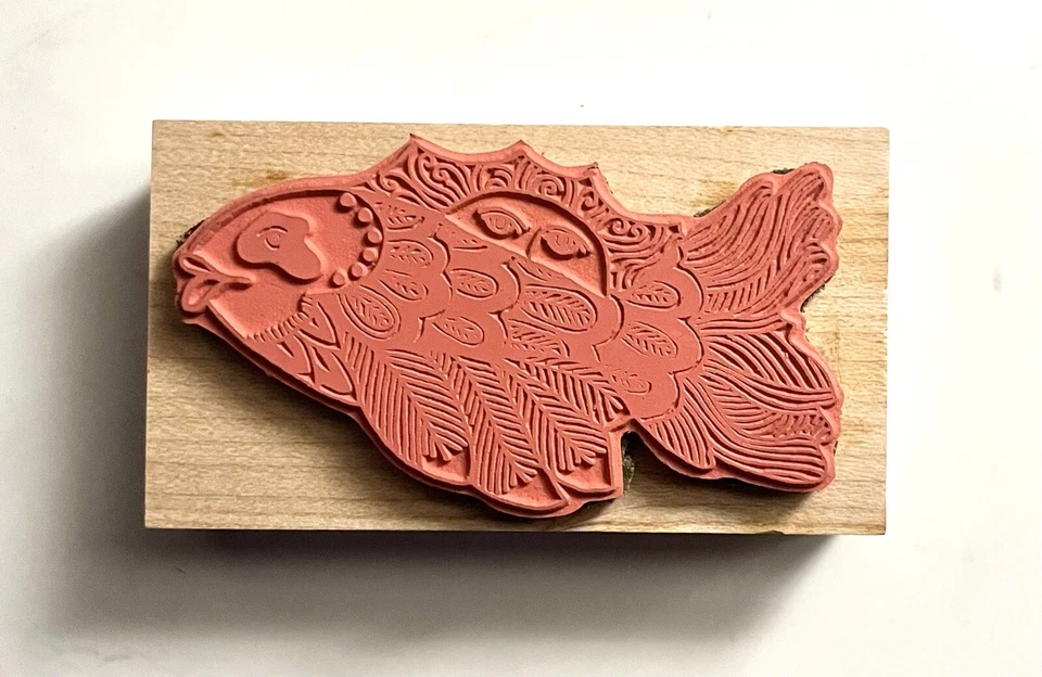 "Sello de goma Paula Best 967-C Sun Fish 3,25"" x 1,75""" Foto 2 de 4