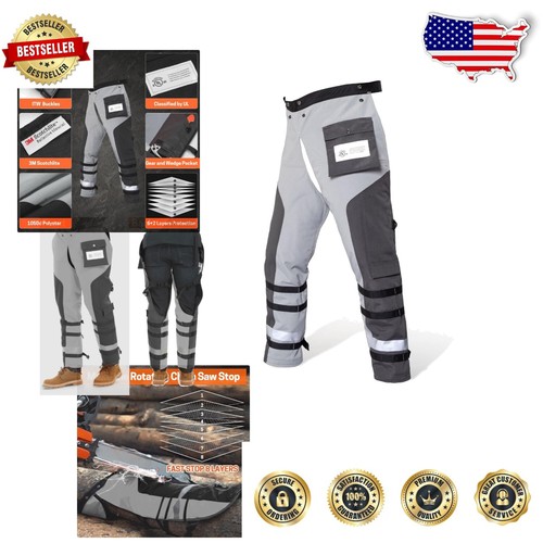 Protective 8-Layer Chainsaw Chaps for Forestry Work - Multi-Functional & Safe - 第 1/7 張圖片