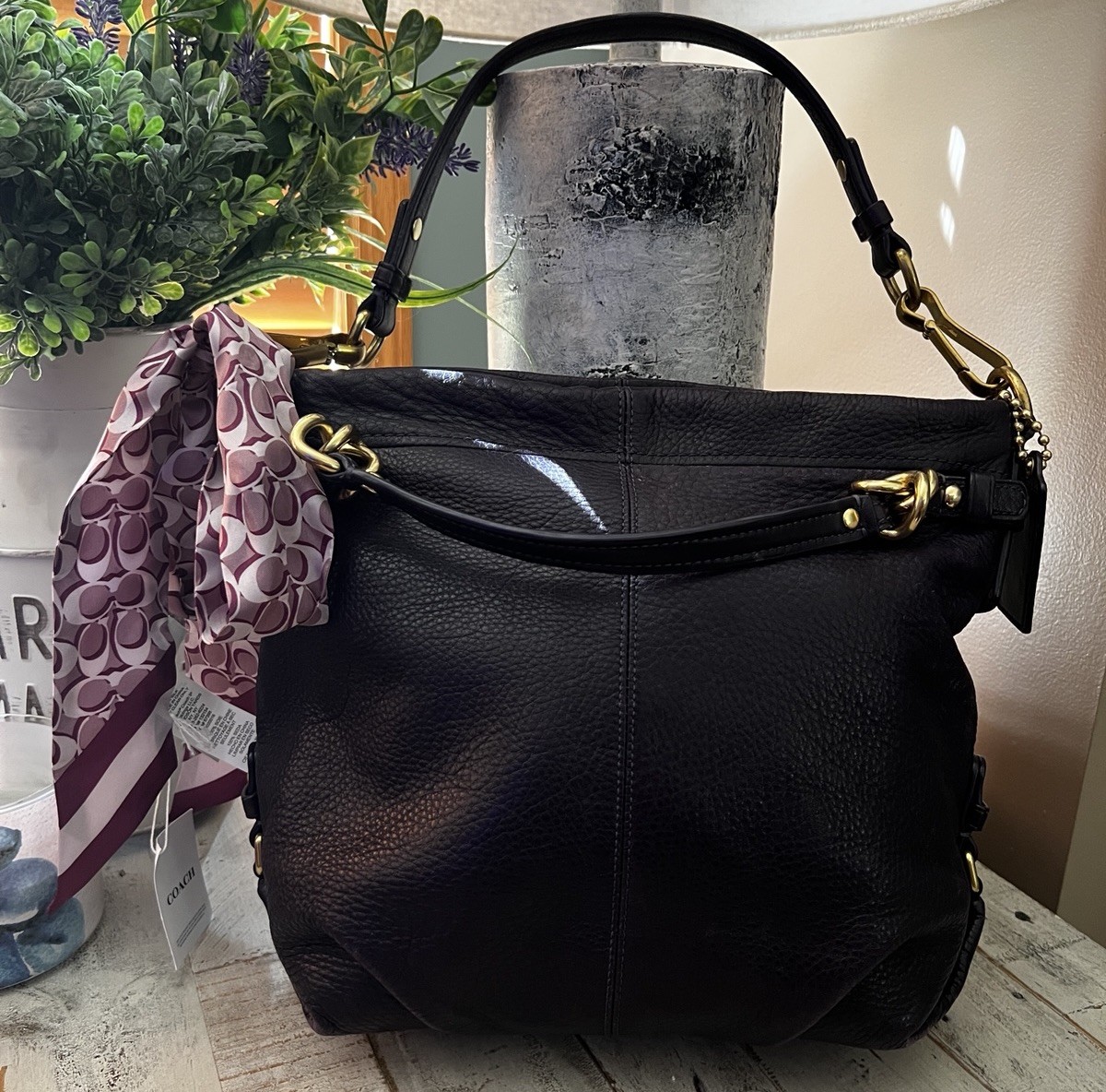 Coach Brooke Hobo Shoulder Handbag Dark Eggplant G1120-14142M W
