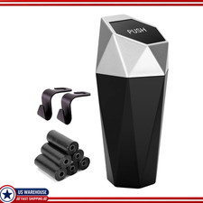 Mini Car Trash Can Lid Leakproof Cup Holder Trash Bin 2 Abs Hooks 90 Bags Mini Car Trash Can Lid Leakproof Cup Holder Trash Bin 2 Abs Hooks 90 Bags