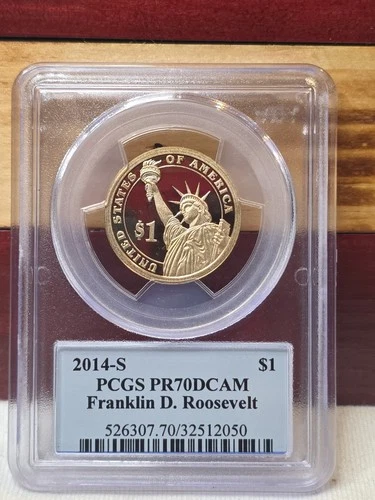 2014-S Presidential Dollar Franklin D Roosevelt Proof — photo from the most recent tracked eBay sale