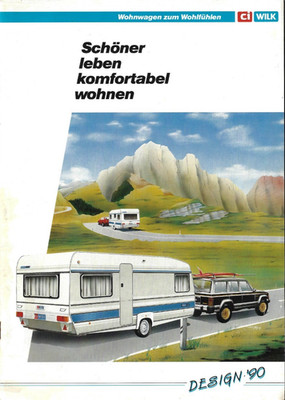 WILK - 1990 - CARAVANS  - PROSPEKT  - MIT PREISLISTE   - WOHNWAGEN