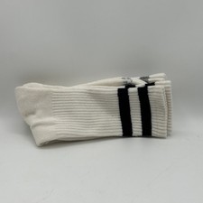 Lot of 2 Pairs Vintage Fruit of The Loom Striped Tube Socks Men  s 10-13 80's