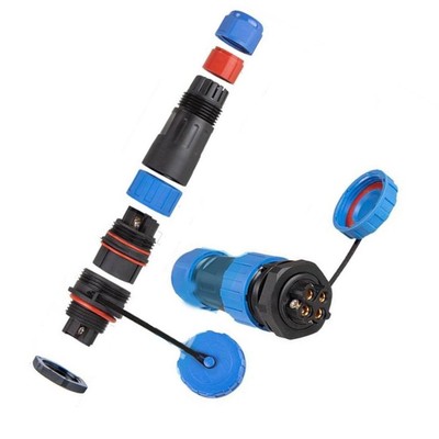 Verbinder -25 ~ 85   4 Pin Blau IP68 Wasserdicht Luftfahrtsteckeranschluss