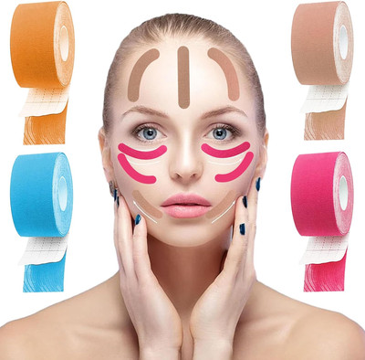 Face Lifting Tape,4 Stück Gesichtstape Gegen Falten Patch, Myofasziales Gesichts