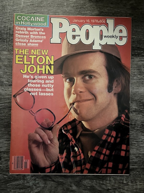 Elton John Grizzly Adams Cocaine 1978 People Magazine NO LABEL