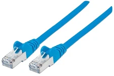 Intellinet Network Patch Cable, Cat7 Cable/Cat6A Plugs, 3m, Blue, Copper, S/FTP,