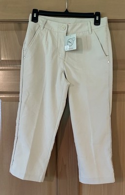 PUMA Woman s Dry Cell Golf Capri Pant Oatmeal Size 0 New with Tags