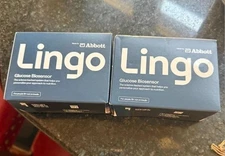 LOT (2)  Lingo Continuous Glucose Biosensor Monitor (CGM) by Abbott - New Sealed