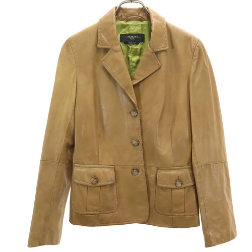 Weekend Max Mara, Weekend MaxMara Leather Jacket M Brown Used Vintage Italy