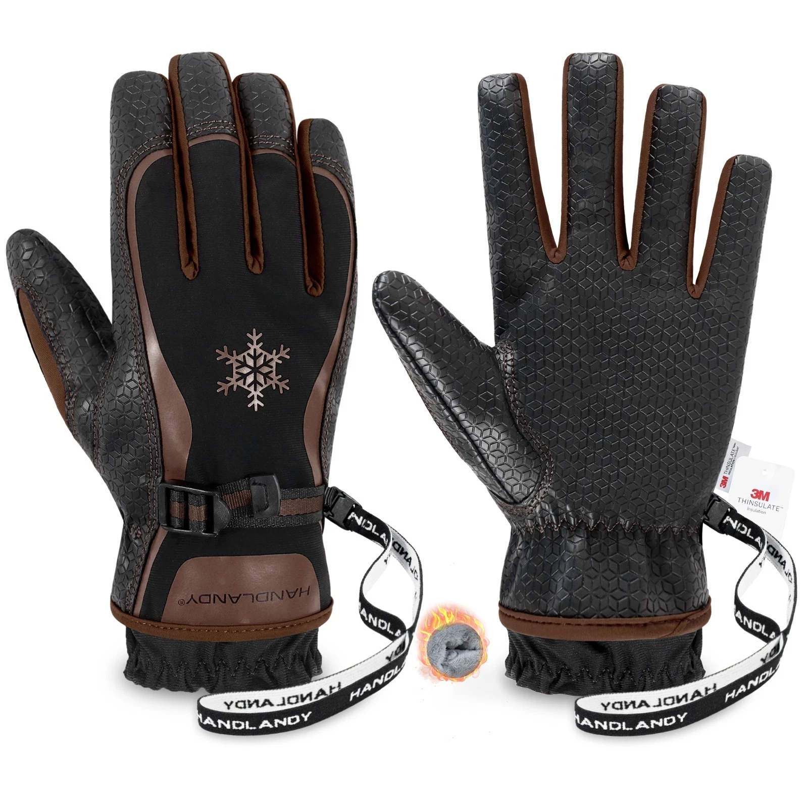HANDLANDY Winter Work Gloves with Grip for Men & Women
Opens in a new window or tab