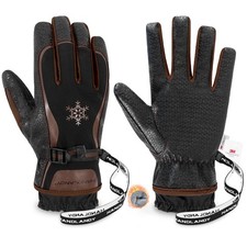 HANDLANDY Winter Work Gloves with Grip for Men  Women
