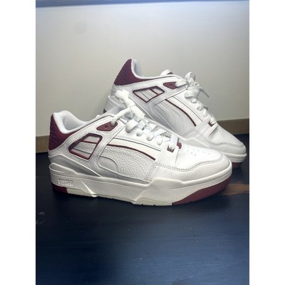 NWOB Puma Slipstream Lows size 8 White & Maroon