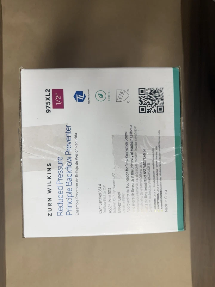 ZURN Wilkins 12-975XL2 1/2” Reduced Pressure Principle Backflow Preventer - Image 3 of 3