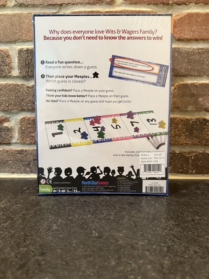 Wits & Wagers: Family Edition - Juego de Mesa Fiesta Divertido Nuevo en Caja Sellada Foto 2 de 4