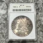 1880-S Morgan Dollar, old ANACS MS64, toned
