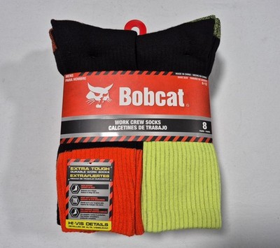 Bobcat Mens Work Crew Socks Daily Grind Work Socks Multi color 8