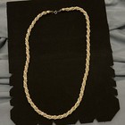 Vintage Trifari Gold & Pearl Twisted Necklace 24” — photo 4