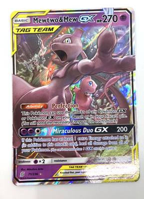 Mewtwo Mew GX Tag Team 71/236 Sm-Unified Minds - NM - Holo - star