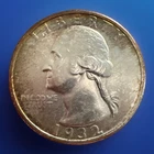 1932-P WASHINGTON QUARTER GEM UNCIRCULATED 25C ALBUM TONED SILVER COIN BU 897