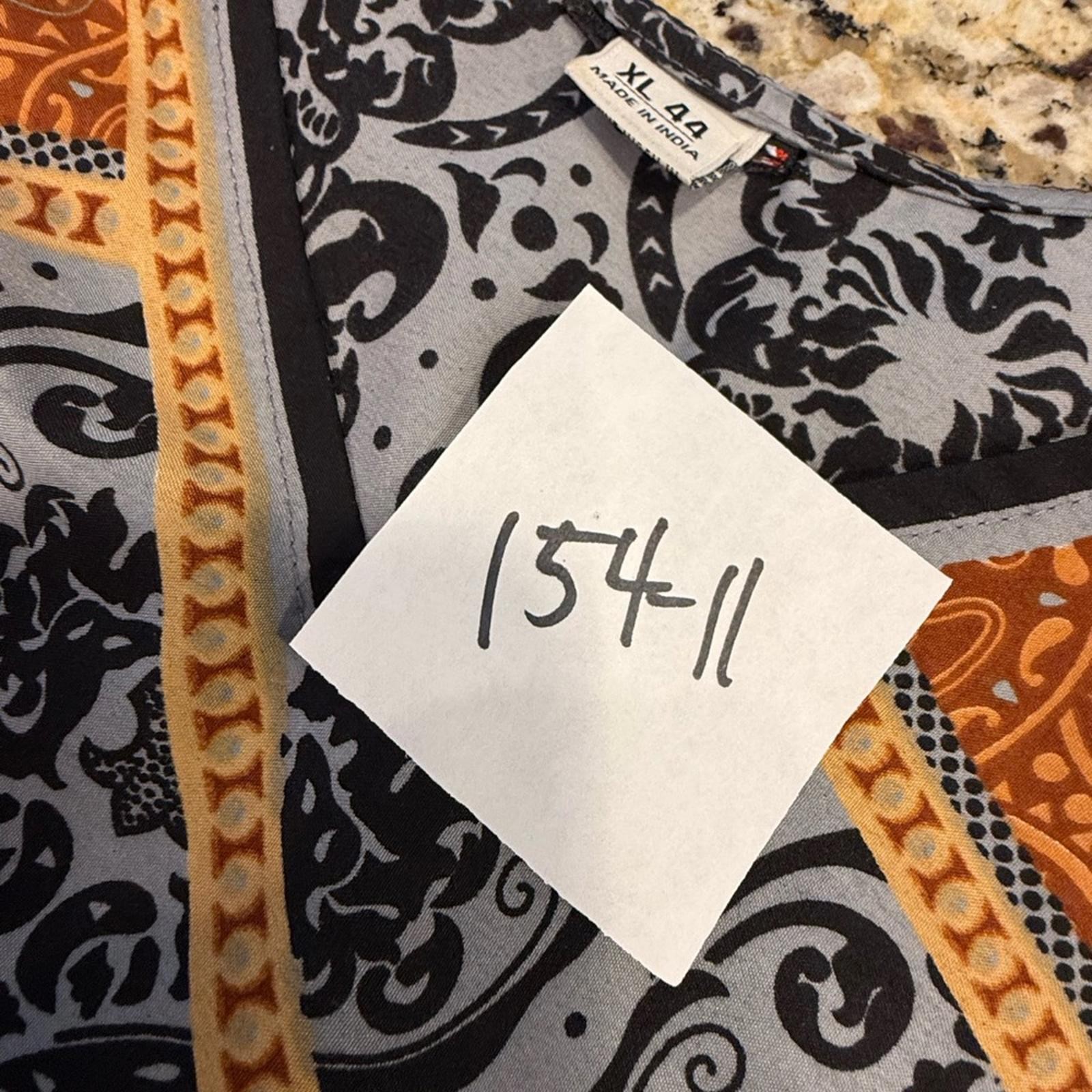 Paisley tunic top patchwork neutral multicolored … - image 9