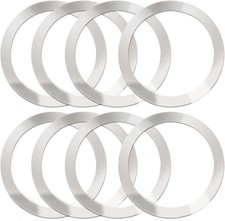 8 Pack Universal Metal Rings Sticker Compatible for Magsafe Magnetic Silver