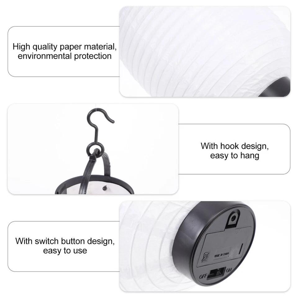 Juego de 3 Linternas de Papel de San Valentín Estilo Chino Decoración Colgante Foto 4 de 4