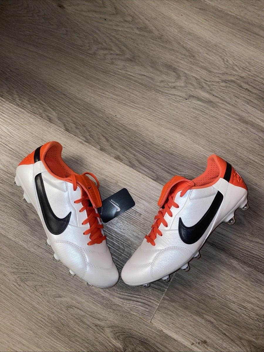 Nike Premier III FG Soccer Cleats Shoes White Orange HM0265 800