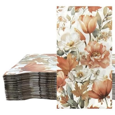 Ottin Vintage Floral Paper Guest Towel, 3-Ply, 60-Pack Gala in Bloom