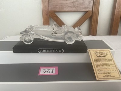HOFBAUER 24% BLEIKRISTALL MERCEDES 500K BRIEFBESCHWERER MIT HOLZSTÄNDER (291/10)