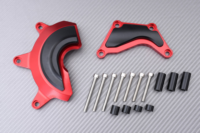 Protection carter moteur rouge YAMAHA YZF R6 RJ27 2017-2025 de haute précision