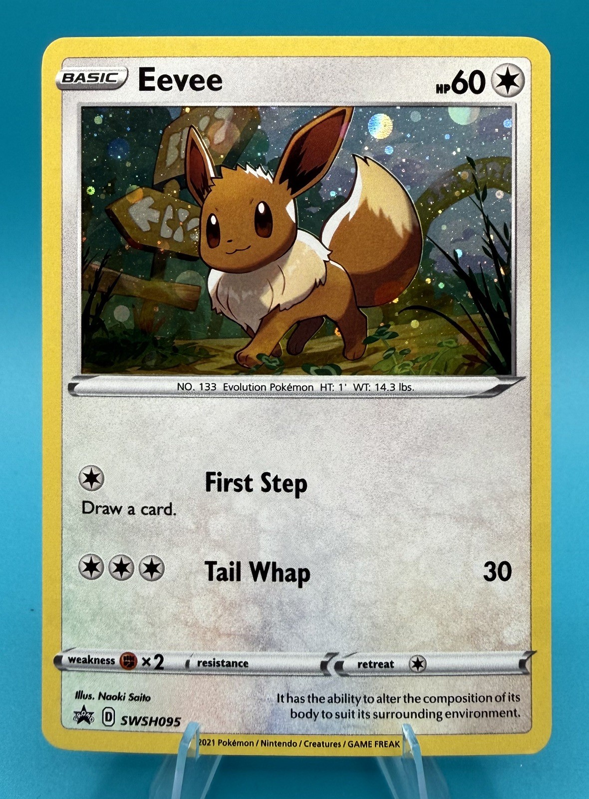 Eevee SWSH095 Sword & Shield Black Star Promo Holo Near Mint