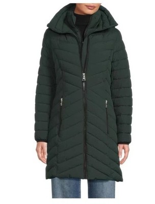NWT DKNY Bib Puffer Coat  Malachite  Green Sz XXS MSRP: $180