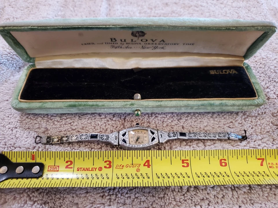 Antiguo reloj Bulova para mujer marcado el 10 de junio de 1924 con marca 750 Foto 4 de 4