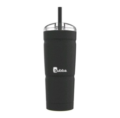 Bubba Envy S Stainless Steel Tumbler Cup  Black 24 oz Water Rubber Bottom Straw