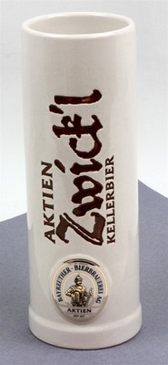 AKTIEN ZWICK'L KELLERBIER Bayreuth Glazed Stoneware 0.5l 1/2l Beer Mug/Stein