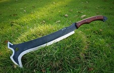 Espada Machete de Supervivencia Mano Larga Hoja de Acero al Carbono Hecha a Mano Personalizada | Caza
