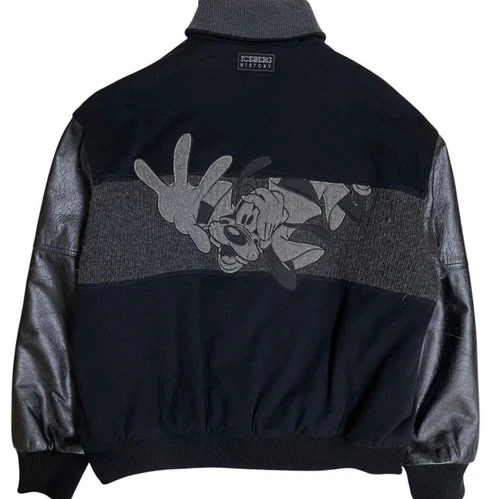 Iceberg HISTORY Vintage Goofy Black Jacket Size 52 Men's Rare From Japan video thumbnail