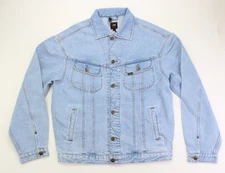 Lee Men's Denim Rider Jacket Loose Fit Trucker Sizes S M L XL Light Blue New