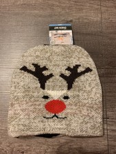 Field  Stream Cozy Cabin Hat Reindeer Youth OSFM