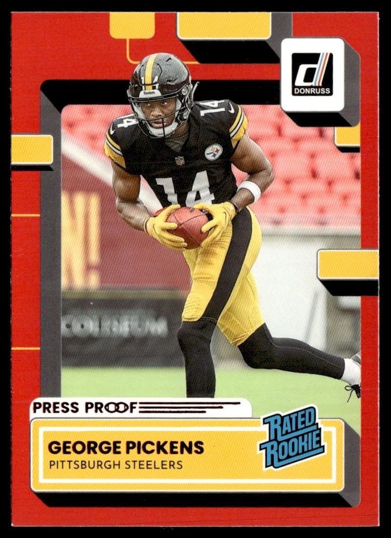 2022 Donruss Press Proof Red Rookie George Pickens #323