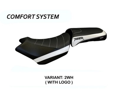 Seat saddle cover Venezia 1 Comfort White TPZ TRIUMPH TIGER 1200 2018 2021 193