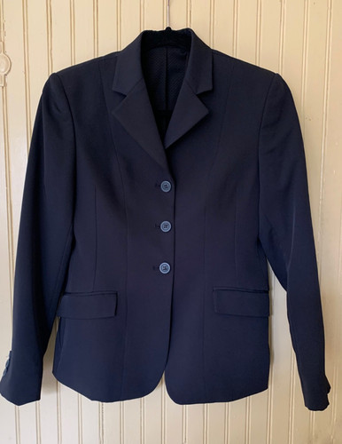 RJ Classics Xtreme Equestrian Show Coat, Navy Blue Jacket, Sm. Ladies / Girls 0S