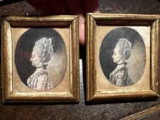 Coppia Antichi Disegni Epoca 1700