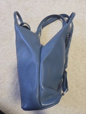 Valentina Convertible Backpack/Sling Bag Blue Pebbled  display picture 3